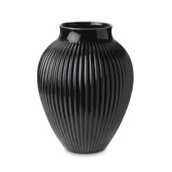 KNABSTRUP Vase 27 cm m/riller - sort - 