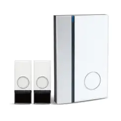 BATCO Dørklokke m/ 2 ringetryk - hvid - 