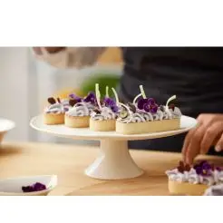 BLOMSTERBERG Kagefad på fod Ø30 cm - hvid - 
