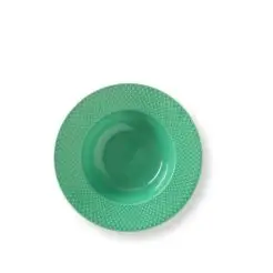 LYNGBY Rhombe color dyb tallerken Ø24,5 cm - grøn - 