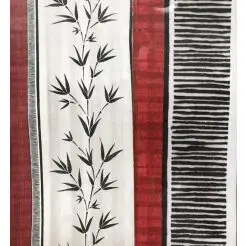 Badeforhæng 180x200 cm rød bambus - 