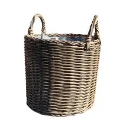 DACORE Kurv i mørkegrå flet - mellem - 