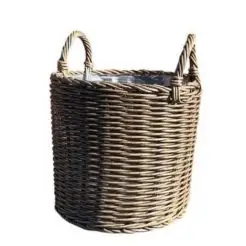 DACORE Kurv i mørkegrå flet - stor - 