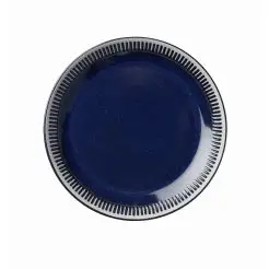 KNABSTRUP Keramik colorit tallerken 19 cm - navy blå - 