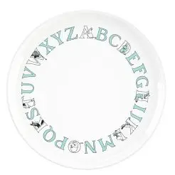 RIG-TIG Moomin ABC tallerken turqouise - Ø 20 cm. - 