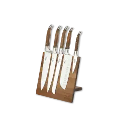 LAGUIOLE BY HAWS Knivsæt med knivblok - 5 knive Forudbestilling - forventes på lager igen midt i april 2026 - 