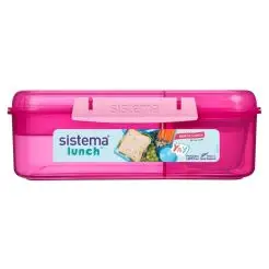 SISTEMA Madkasse bento box lunch 1,65 liter - pink - 