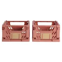 DAY Opbevaringskasse foldbar 25x16,5 cm clay brown - 2 stk. - 