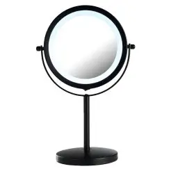 DAY Makeup spejl m/led lys 17 cm - sort - 