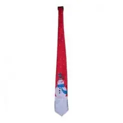 DET GAMLE APOTEK Juleslips med snemand - rød - 