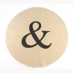 LA FINESSE Jute tæppe Ø120 cm - natural/sort - 