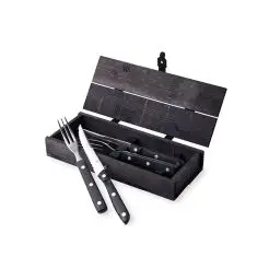 GENSE Old farmer grillbestik sort 2 + 2 dele - 