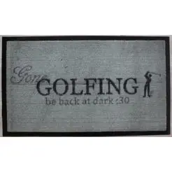 Dørmåtte 45 x 75 cm skridsikker - "Golfing" - 