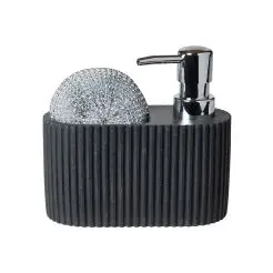 DACORE Sæbedispenser med svamp - sort - 