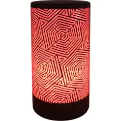 Glascylinder med flammeeffekt - mønster - 