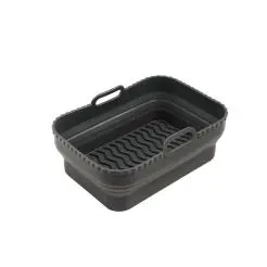 Airfryer bradepande foldbar i silikone 20 x 16 cm - grå - 