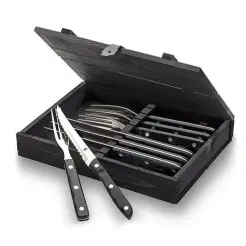 GENSE Old farmer grillbestik sort 4 + 4 dele - 