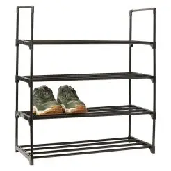 DACORE Skoreol med 4 hylder - sort - 