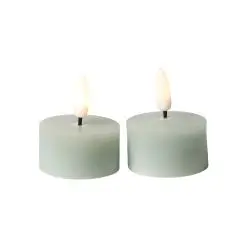 DACORE Fyrfadslys 2 stk Ø 4,3 cm - mint - 