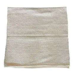 LA FINESSE kludetæppe 65 x 135 cm - beige med sølvtråd - 