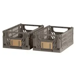 DAY Opbevaringskasse foldbar 25x16,5 cm dusty walnut - 2 stk. - 