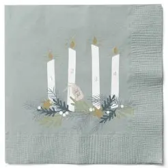 DET GAMLE APOTEK Mundserviet advent grøn - 20 stk - 