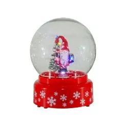 Snekugle med julemand & sne - 