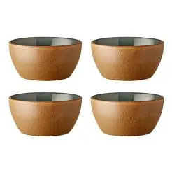 BITZ Wood skål Ø12 cm 4 stk  - forrest - 