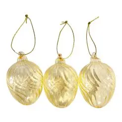 DACORE Påskeæg i glas 3 stk - gul - 