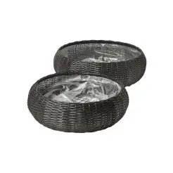 DACORE Plantekurvesæt 2 stk Ø50/60 cm - sort - BOLIG & FRITID