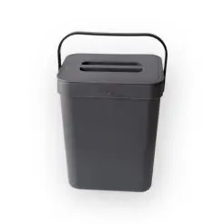 Affaldspand m/låg 3 liter - mørk grå - 