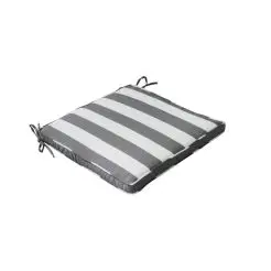 Lux sædehynde til stabelstole – grå stribet - 