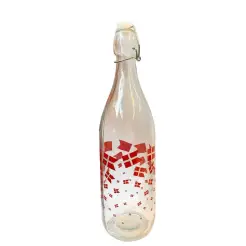 DET GAMLE APOTEK Glasflaske 1 liter - dannebrog - 
