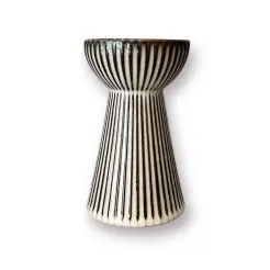 DACORE Hyacint vase med riller 15 cm - lysgrå/mørkgrå - 