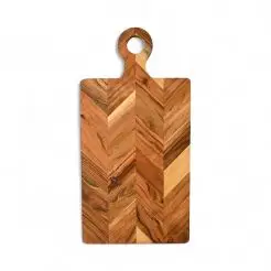 DACORE Skærebræt sildebensmønster 50 x 25 cm - akacietræ - 