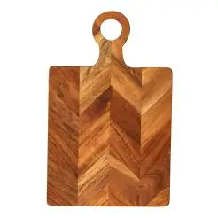 DACORE Skærebræt sildebensmønster 40 x 25 cm - akacietræ - 