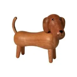 DACORE Træfigur gravhund 14 cm - succitræ - 