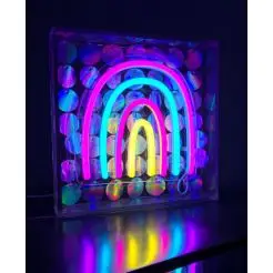 Neonskilt med motiv - regnbue - 
