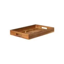 DACORE Bakke med sildebensmønster i akacietræ - 39 x 28 cm - 