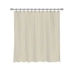 DACORE Badeforhæng incl. ringe 180x200 cm - sand stribet - 
