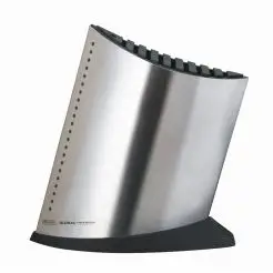 GLOBAL Knivblok - stål - 