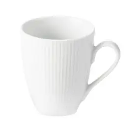 AIDA Groovy porcelæn krus 30 cl - hvid - KOPPER & KRUS