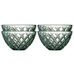 LYNGBY Sorrento glasskåle 12 cm 4 stk - grøn - SKÅLE & FADE