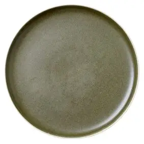 STUDIO ROUND North middagstallerken 27 cm - mat hvid/mat grøn - TALLERKNER