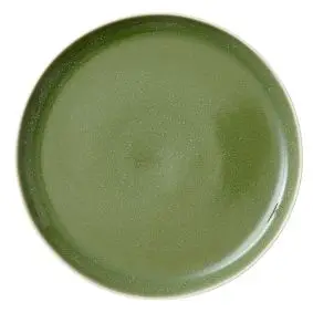 STUDIO ROUND North frokosttallerken 21 cm - mat hvid/blank grøn - MÅNEDSTILBUD