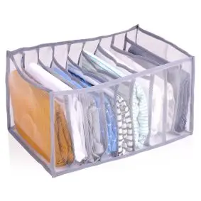 ALPINA Tøjopbevaring med 9 rum - 36x25x20 cm - TEKSTIL