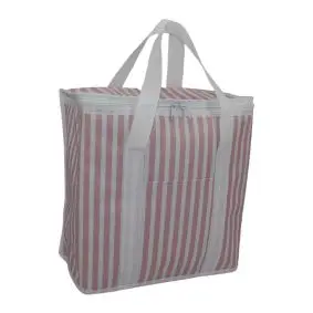 Køletaske 20 liter, stor - rosa stribet - KØLETASKER
