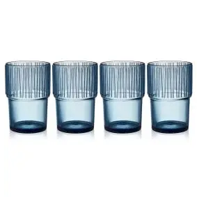 BITZ Kusintha caféglas 38 cl 4 stk - blå - ØLGLAS