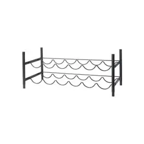 DACORE Vinreol i metal wave - sort - BAR & VINARTIKLER