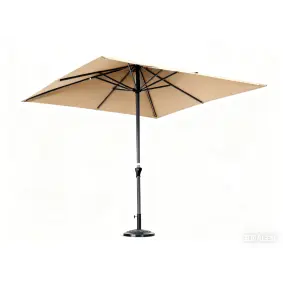 HOFFMANN Alu parasol girona 3x3m - cappuccino - PARASOLLER & OVERDÆKNING